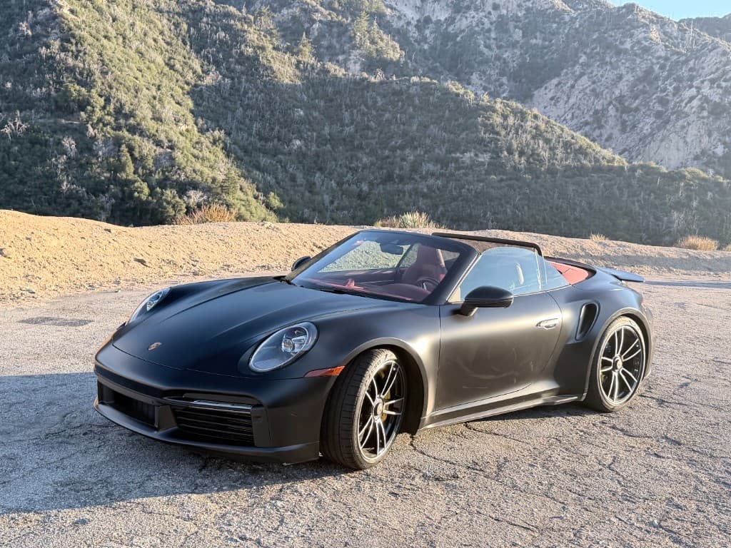 Porsche 911 Turbo S Cabriolet — elevated side profile