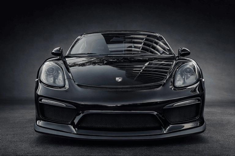 Porsche Cayman GT4 — front profile