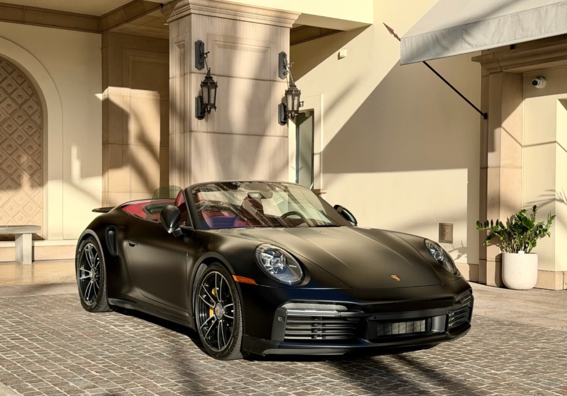 2022 Porsche 911 Turbo S Cabriolet on commercial shoot in Beverly Hills